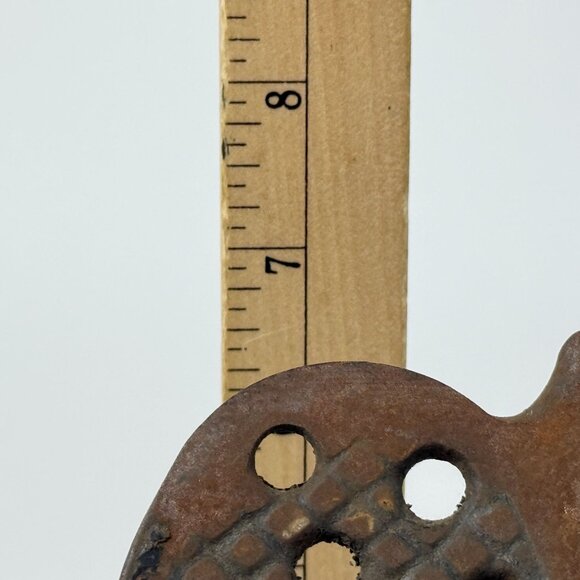 Antique Cast Iron Treadle Presser Foot With Wooden Base Sewing Machine Attachmen - Picture 13 of 13